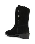 Boots en Velours de Cuir Teoclea noires