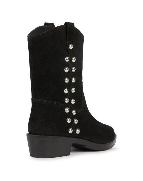 Boots en Velours de Cuir Teoclea noires