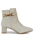 Bottines en Velours de Cuir Pheby 50 sable - Talon 5 cm