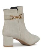 Bottines en Velours de Cuir Pheby 50 sable - Talon 5 cm