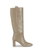 Bottes en Cuir Pheby 80 sable - Talon 8 cm