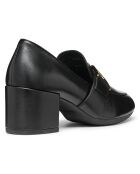 Mocassins en Cuir Eleana noirs - Talon 6 cm