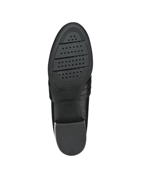 Mocassins en Cuir Eleana noirs - Talon 6 cm