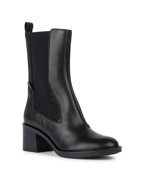 Chelsea boots en Cuir Giulila noirs - Talon 6 cm