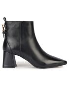 Boots en Cuir Giselda noires - Talon 6.5 cm