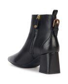 Boots en Cuir Giselda noires - Talon 6.5 cm