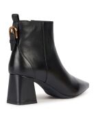 Boots en Cuir Giselda noires - Talon 6.5 cm