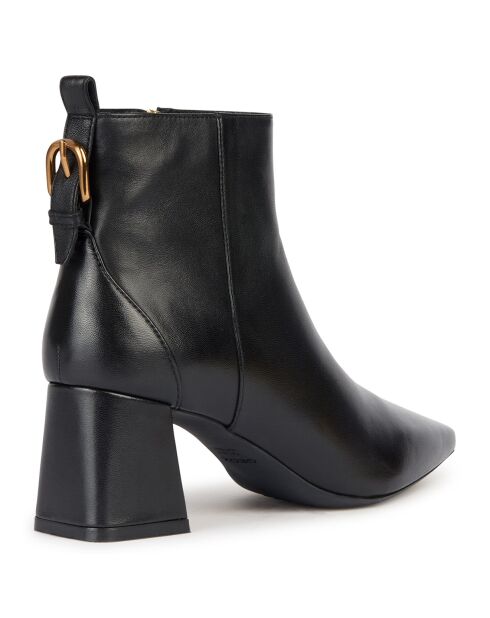 Boots en Cuir Giselda noires - Talon 6.5 cm