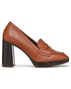 Escarpins en Cuir Teulada cognac - Talon 9.5 cm