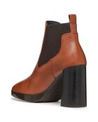 Boots en Cuir Teulada brandy/coffee - Talon 9.5 cm