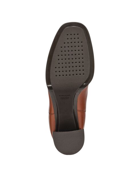 Chelsea Boots en Cuir Teulada brandy/coffee - Talon 9.5 cm