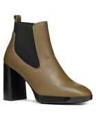 Boots en Cuir Teulada olive/noir - Talon 9.5 cm