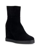 Boots en Velours de Cuir Elidea noires - Talon 9 cm