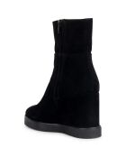 Boots en Velours de Cuir Elidea noires - Talon 9 cm