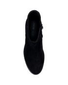 Boots en Velours de Cuir Elidea noires - Talon 9 cm