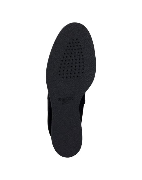 Boots en Velours de Cuir Elidea noires - Talon 9 cm