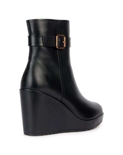 Boots en Cuir Manilva noires - Talon 9.5 cm