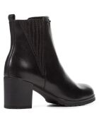 Bottines en Cuir New Lise noires - Talon 6.5 cm