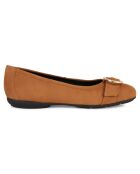 Ballerines en Velours de Cuir Annytah cognac