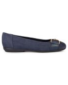 Ballerines en Velours de Cuir Annytah jean foncé