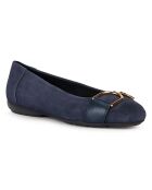 Ballerines en Velours de Cuir Annytah jean foncé