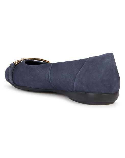 Ballerines en Velours de Cuir Annytah jean foncé