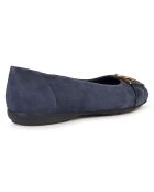 Ballerines en Velours de Cuir Annytah jean foncé