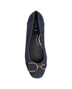 Ballerines en Velours de Cuir Annytah jean foncé