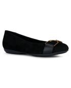 Ballerines en Velours de Cuir Annytah noires