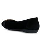 Ballerines en Velours de Cuir Annytah noires