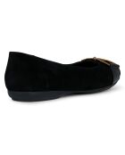 Ballerines en Velours de Cuir Annytah noires