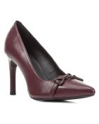 Escarpins en Cuir Faviola vin - Talon 9 cm