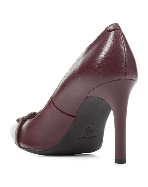 Escarpins en Cuir Faviola vin - Talon 9 cm