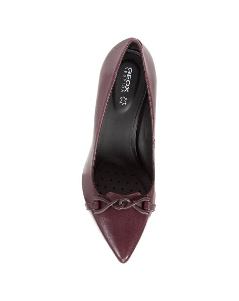 Escarpins en Cuir Faviola vin - Talon 9 cm