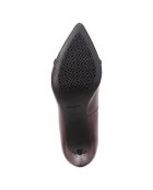 Escarpins en Cuir Faviola vin - Talon 9 cm