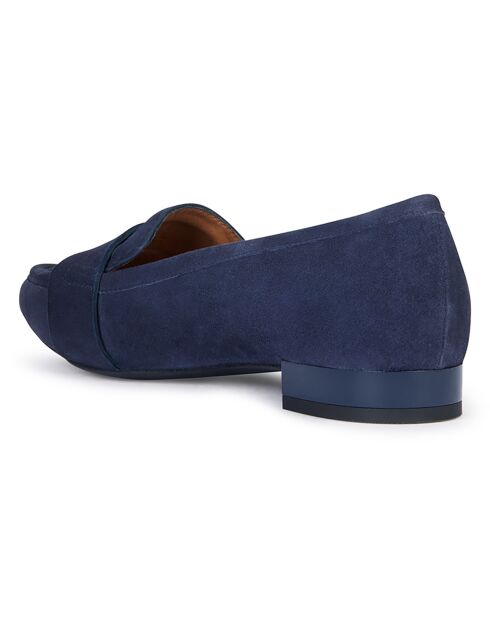 Mocassins en Velours de Cuir Charyssa jean foncé