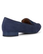 Mocassins en Velours de Cuir Charyssa jean foncé