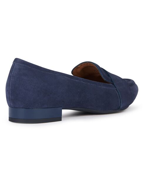 Mocassins en Velours de Cuir Charyssa jean foncé