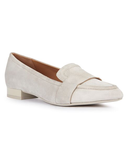 Mocassins en Velours de Cuir Charyssa sable