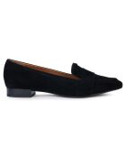 Mocassins en Velours de Cuir Charyssa noirs