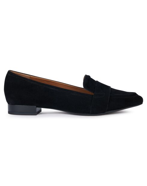 Mocassins en Velours de Cuir Charyssa noirs