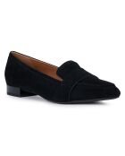 Mocassins en Velours de Cuir Charyssa noirs