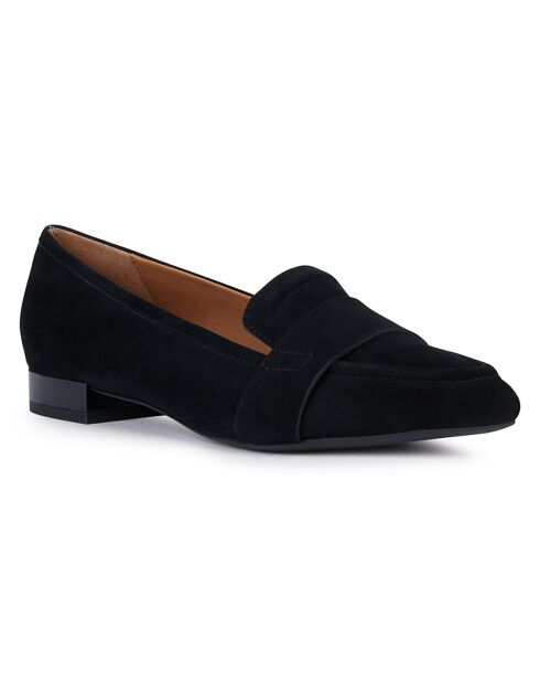 Mocassins en Velours de Cuir Charyssa noirs