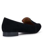 Mocassins en Velours de Cuir Charyssa noirs