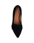 Mocassins en Velours de Cuir Charyssa noirs