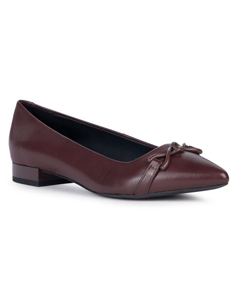 Ballerines en Cuir Charyssa vin