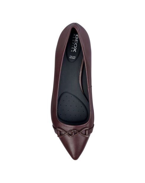 Ballerines en Cuir Charyssa vin