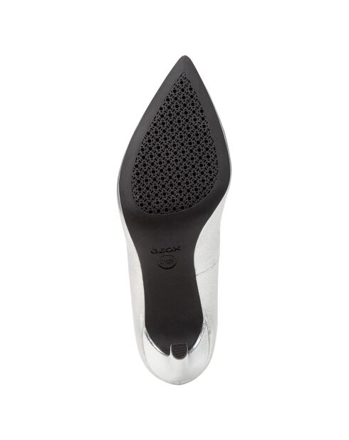 Escarpins en Cuir Faviola argentés - Talon 9 cm