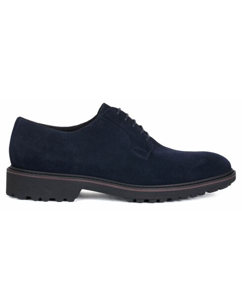 Derbies en Velours de Cuir Cannaregio bleu marine