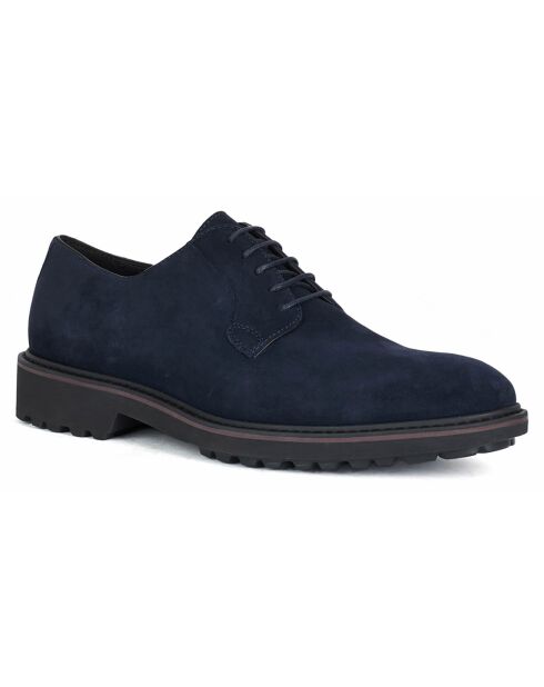 Derbies en Velours de Cuir Cannaregio bleu marine